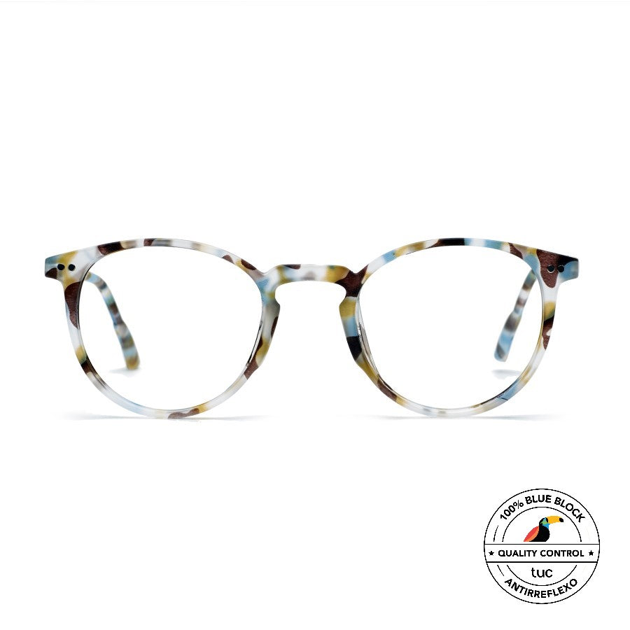 Lançamento - Óculos de leitura Tuc CLASSIC ROUND Tartaruga Azul