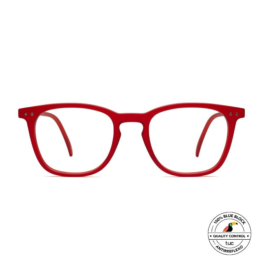 Lançamento - Óculos de leitura Tuc CLASSIC SQUARE Vermelho