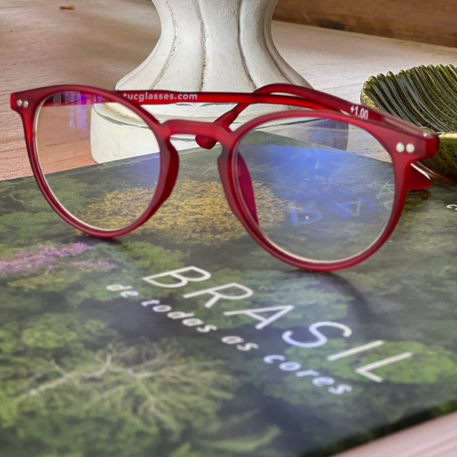 Lançamento - Óculos de leitura Tuc CLASSIC ROUND Vermelho